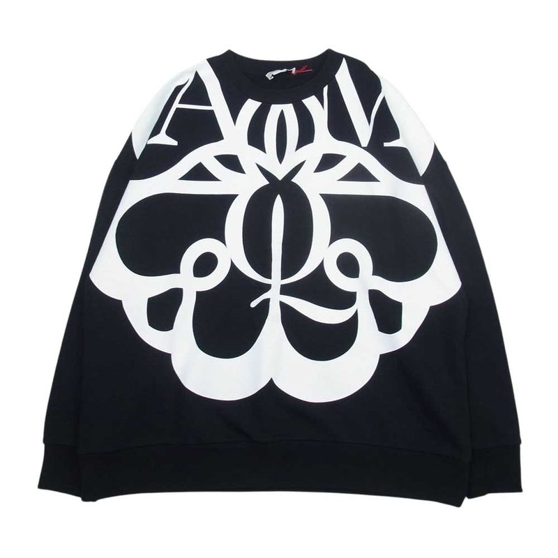 Alexander McQueen アレキサンダーマックイーン 659990 ケリングジャパンタグ Seal Logo Sweatshirt シール  ロゴ プリント スウェット トレーナー ブラック ブラック系 40【美品】【中古】