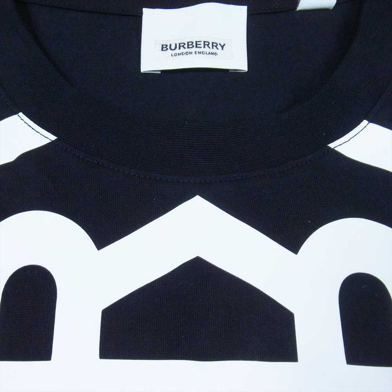 BURBERRY バーバリー 22SS 8052210 ロゴプリント クルーネック 半袖 Tシャツ ブラック系 XS【極上美品】【中古】