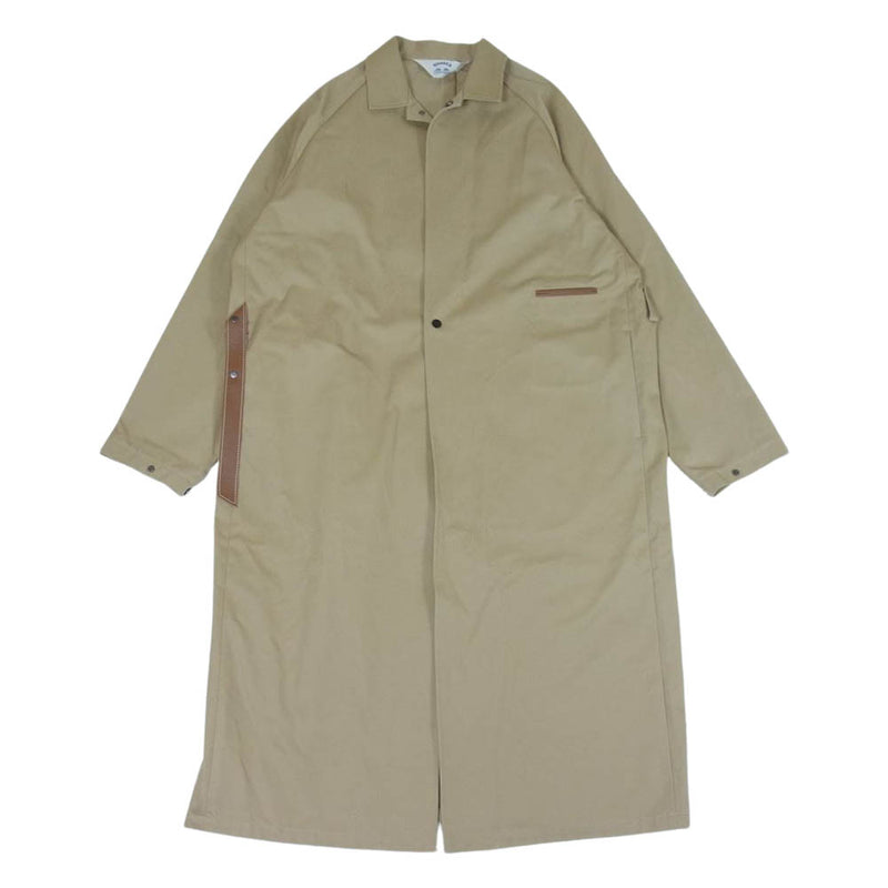 SUNSEA サンシー 19SS 19S33 COLOMBO COAT コロンボ レザーストラップ ラグラン コート ベージュ系 3【中古】