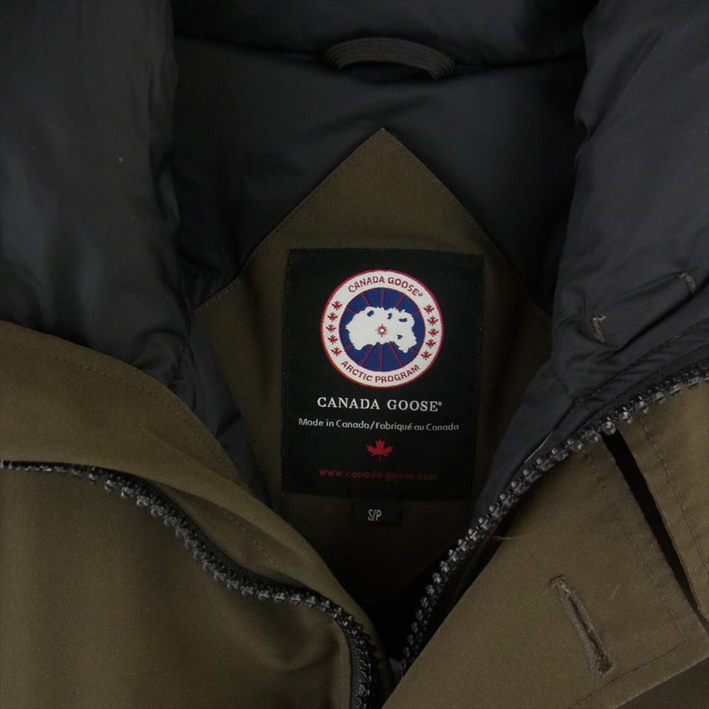 CANADA GOOSE カナダグース 2300JM 国内正規品 グリフィンインターナショナル BROOKFIELD PARKA ブルックフィールド  パーカー ダウンジャケット カーキ系 S【中古】