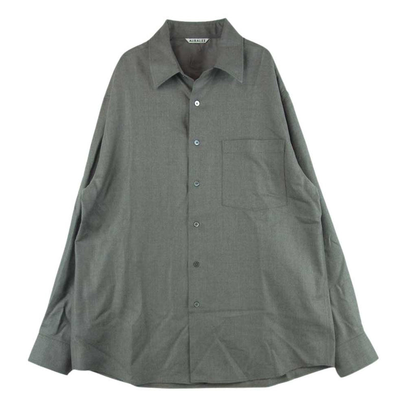 AURALEE オーラリー A22AS01OS SUPER LIGHT WOOL SHIRTS スーパー