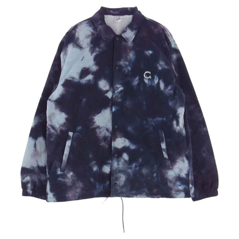 CHALLENGER チャレンジャー CLG-JK 022-002 TIE DYE LOGO COACH JACKET タイダイ ロゴ プリント  コーチ ジャケット ネイビー系 L【中古】