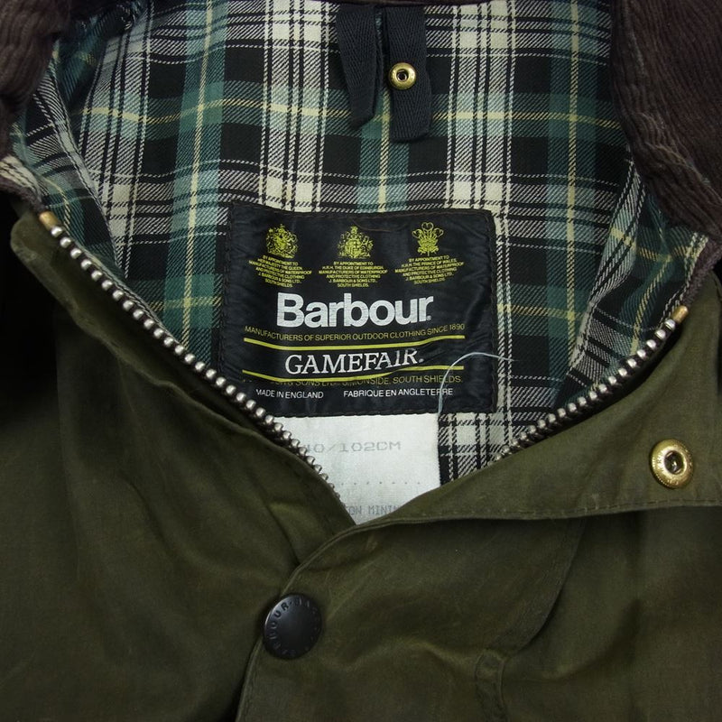 Barbour バブアー ヴィンテージ 90s 英国製 3ワラント GAMEFAIR ゲーム