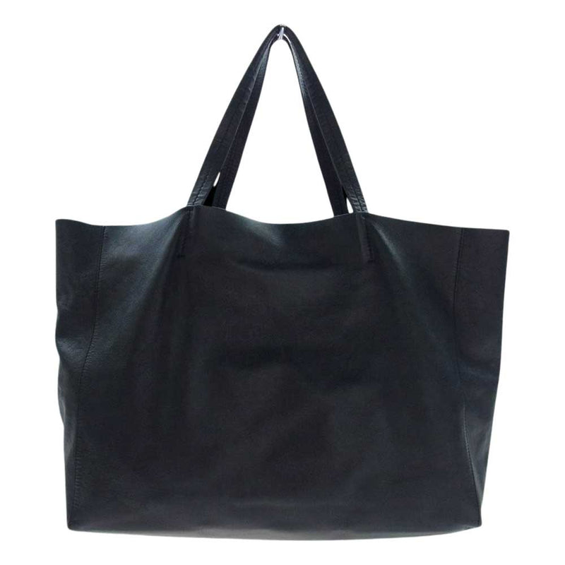 CELINE セリーヌ CABAS HORIZONTAL カバ ホリゾンタル レザー トートバッグ ブラック系【中古】