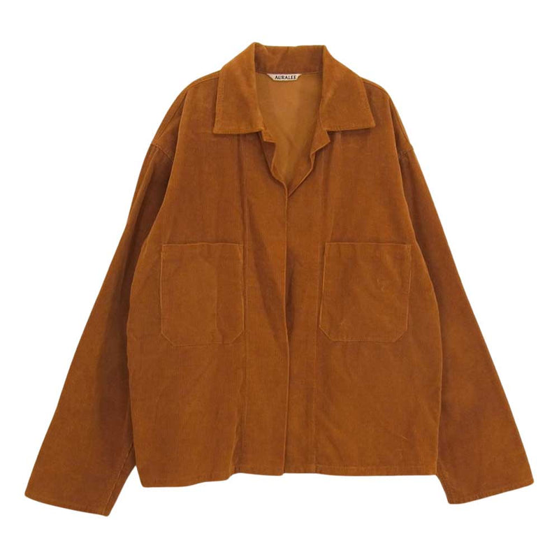 AURALEE オーラリー 18SS A8SS01NC WASHED COURDUROY SHIRTS JACKET コーデュロイ シャツ ジャケット  ブラウン系 4【中古】