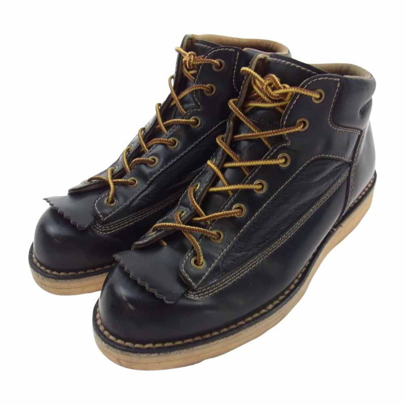 Danner ダナー D4103 × FLAT HEAD フラット ヘッド コードバン ディアスキン ブーツ ブラック系 US 8 1/2【中古】