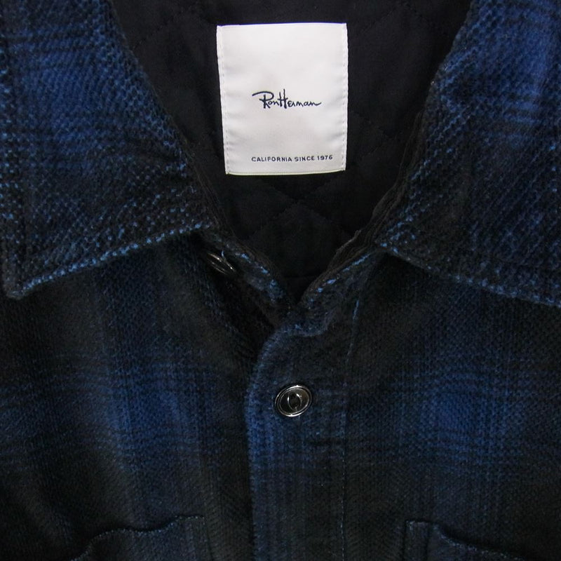 室外 Ron Herman ロンハーマン CORD CHECK SHIRT 中綿 キルティング