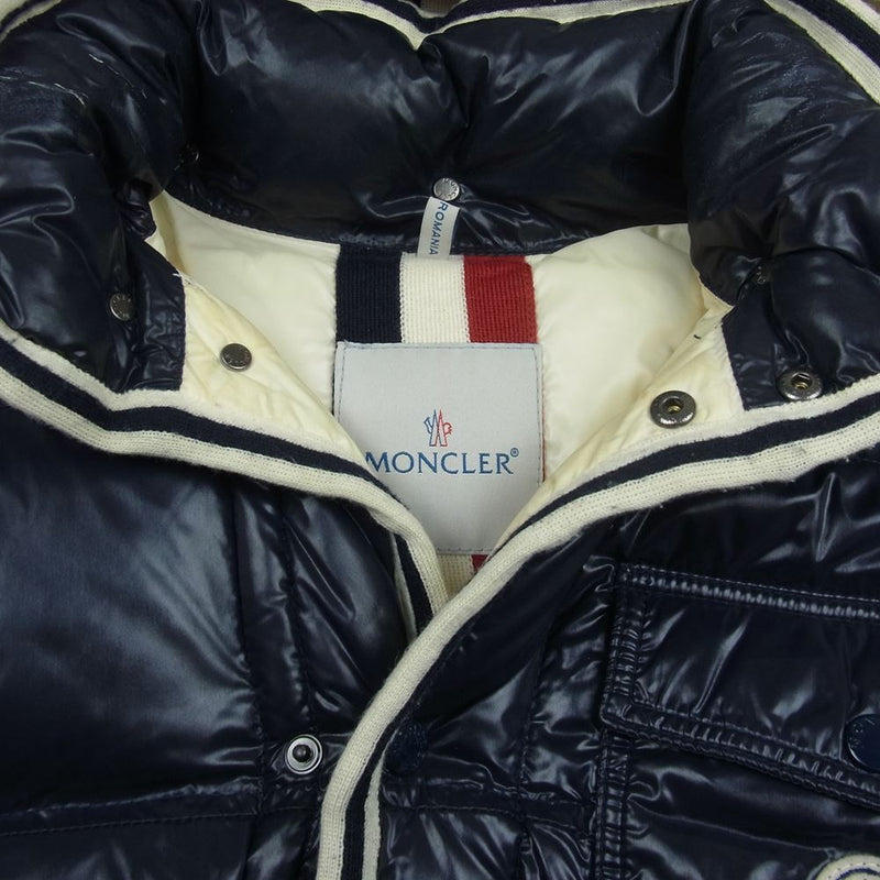 MONCLER モンクレール 国内正規品 BRANSON ブランソン ダウン ジャケット ネイビー系 1【中古】