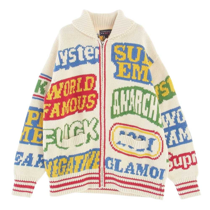 Supreme シュプリーム 21SS HYSTERIC GLAMOUR Logos Zip Up Sweater