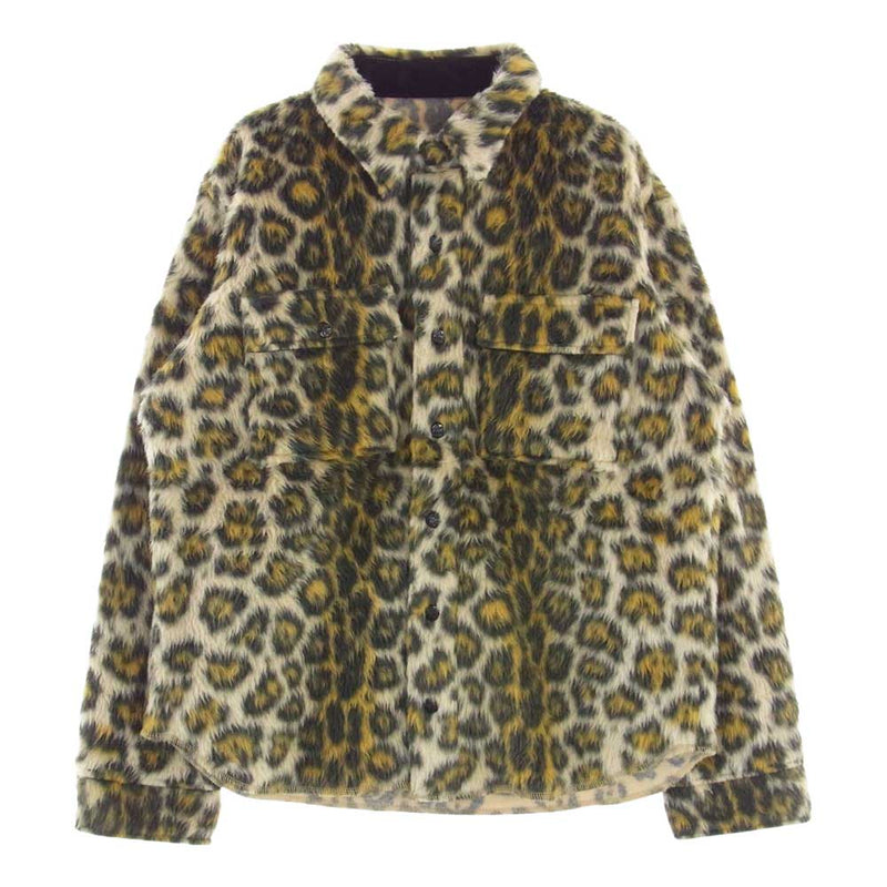 TENDERLOIN テンダーロイン ANIMAL CPO LEOPARD アニマル フェイクファー シャツ ジャケット レオパード S【美品】【中古】