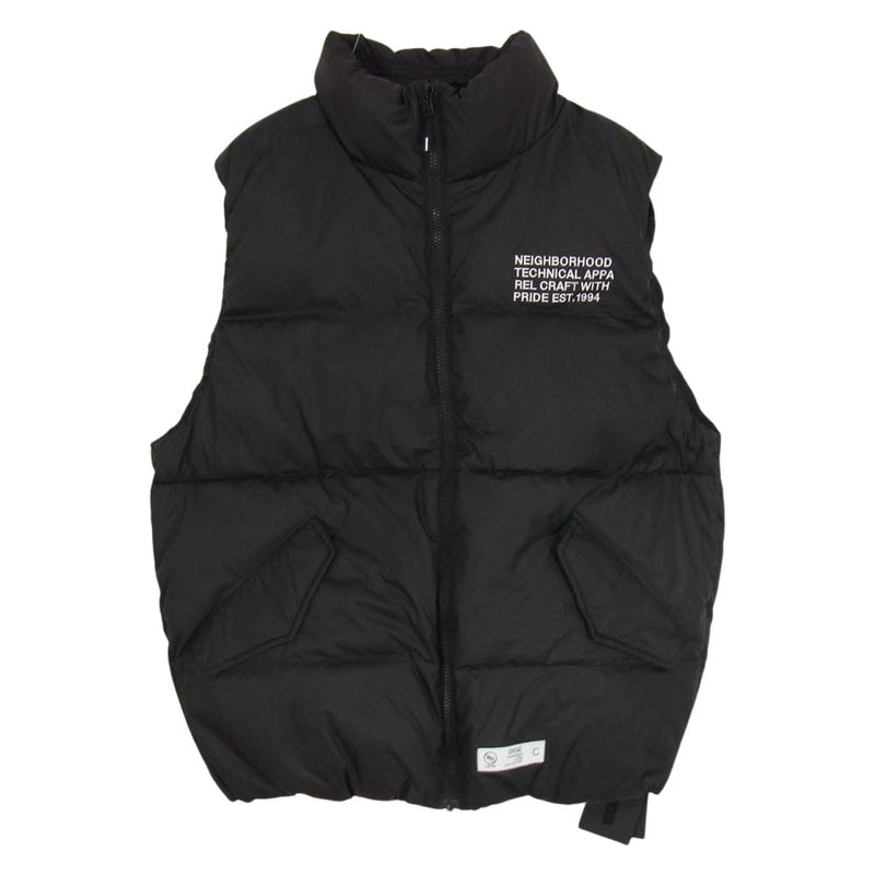 NEIGHBORHOOD ネイバーフッド 22AW 222TSNH-JKM11 DOWN VEST . PE ロゴ