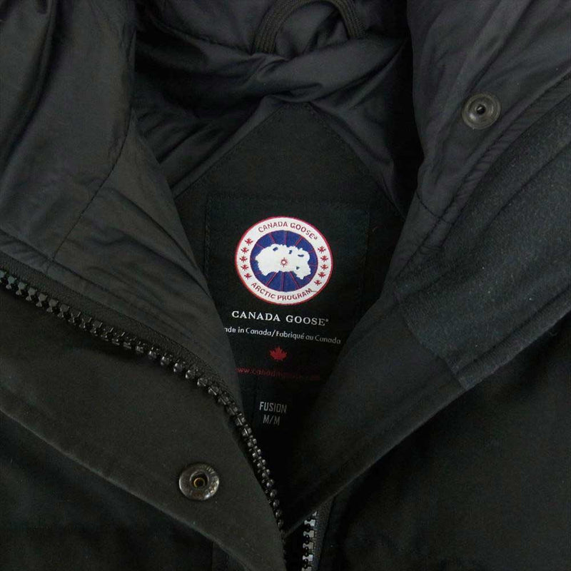 CANADA GOOSE カナダグース 3802LA SHELBURNE PARKA シェルバーン パーカー ファー付き ダウン ジャケット コート  ブラック系 M【中古】