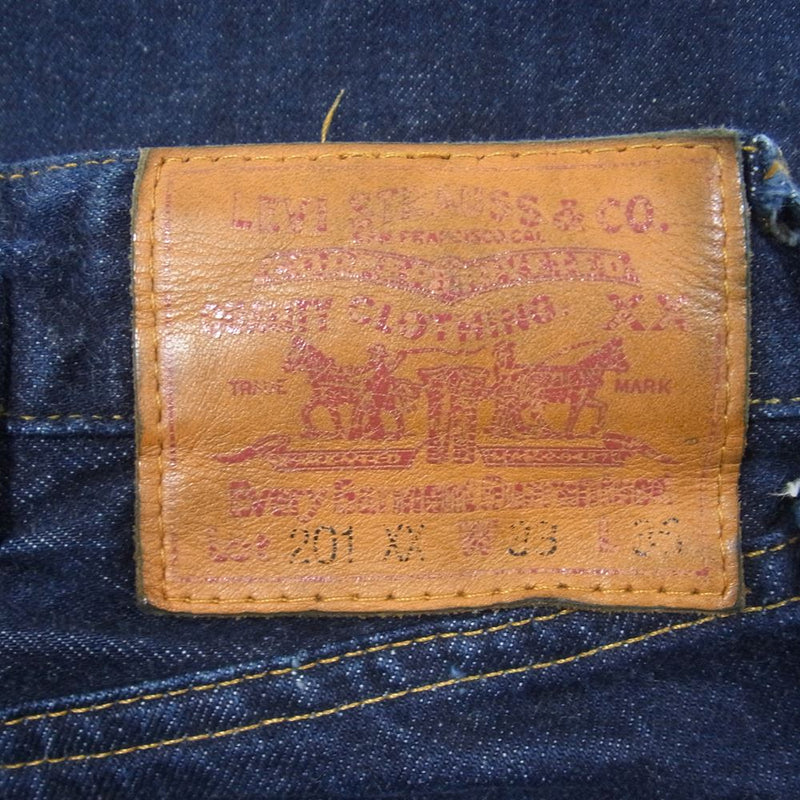 Levi's リーバイス 201 0003 USA製 201XX 復刻 モデル 裏刻印555 レプリカ デニム パンツ インディゴブルー系 33【中古】