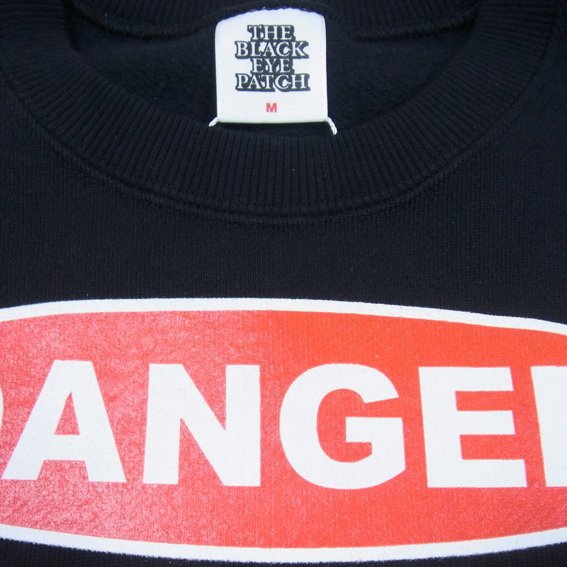 ブラックアイパッチDANGER HOT LABEL CREWSWEAT トップス スウェット