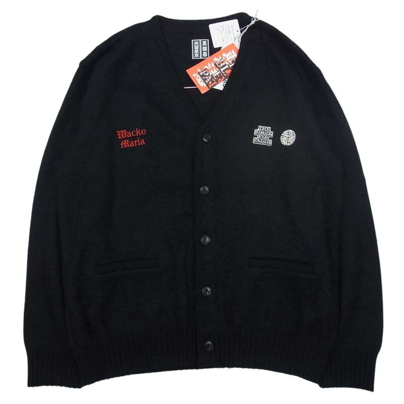 WACKO MARIA ワコマリア BEP-WM-KN01 × BLACK EYE PATCH ブラック アイ パッチ MOHAIR CARDIGAN  モヘア カーディガン ブラック系 L【新古品】【未使用】【中古】