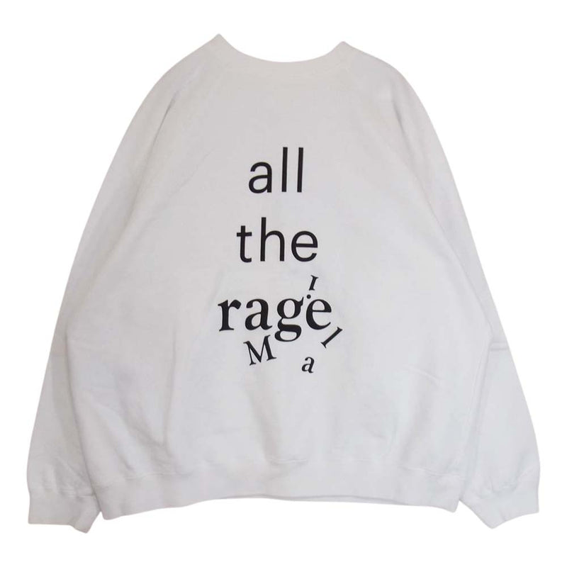 MAISON MARGIELA メゾンマルジェラ 20SS S51GU0092 ALL THE RAGE 四つタグ 1ライン オーバーサイズ  スウェット トレーナー ホワイト系 M【美品】【中古】