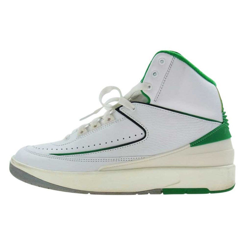 NIKE ナイキ DR8884-103 Air Jordan 2 Retro Lucky Green エアジョーダン ラッキーグリーン ハイカット  スニーカー ホワイト系 グリーン系 27.5cm【美品】【中古】