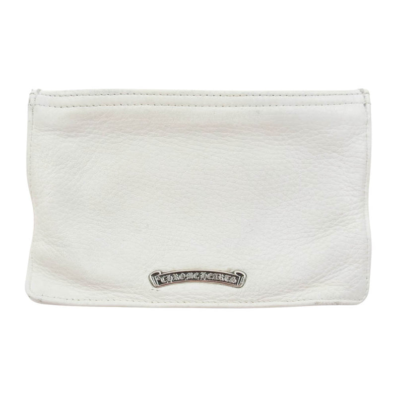 CHROME HEARTS クロムハーツ（原本無） ZPR CHNG PURSE #2 チェンジパース ダガージップ ポーチ ホワイト  ホワイト系【中古】