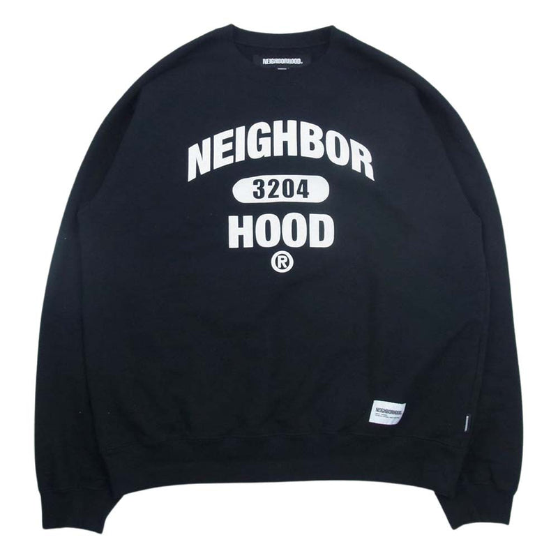 NEIGHBORHOOD ネイバーフッド 23SS 231FPNH-CSM01 COLLEGE SWEATSHIRT LS プリント スウェット  ブラック系 M【中古】