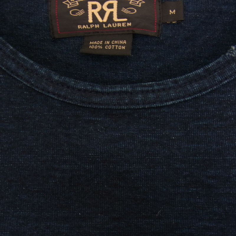 rrl ダブルアールエル インディゴカットソー シャツ ロンＴ プルオーバー-