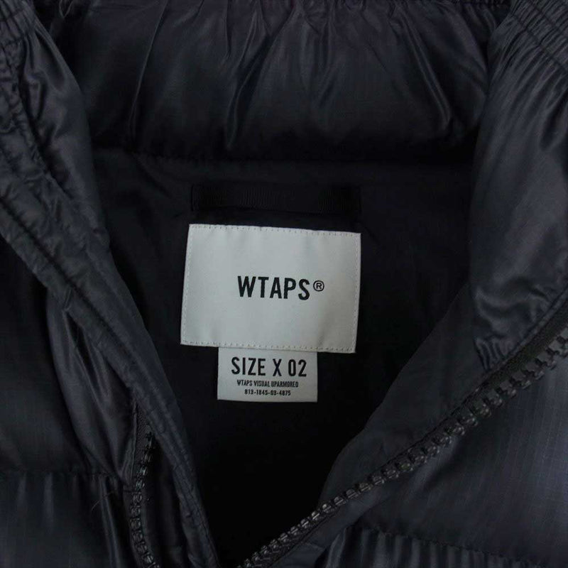 WTAPS ダブルタップス 22AW 222BRDT-JKM04 BIVOUAC JACKET NYLON. RIPSTOP. FORTLESS  耐久撥水加工 OEKO-TEX ダウン ジャケット ブラック系 02【中古】