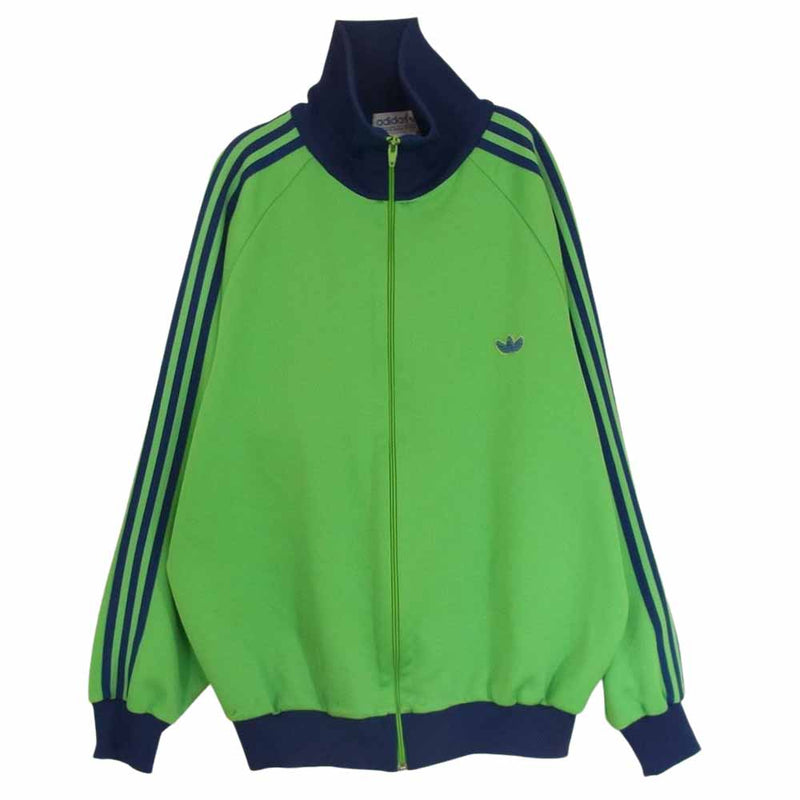 adidas アディダス ADS-4F デサント製 80s トレフォイルロゴ トラック ジャケット グリーン系 7号【中古】