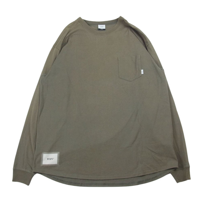 WTAPS ダブルタップス 182ATDT-CSM04 BLANK LS 02/TEE.COPO ブランク ロング スリーブ Tシャツ ロンT  オリーブ カーキ系 4【中古】