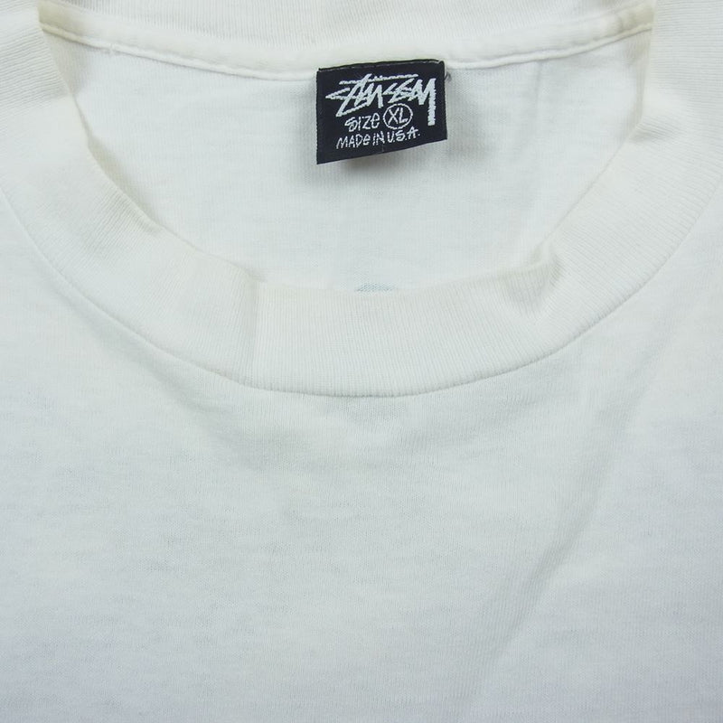 STUSSY ステューシー ヴィンテージ 80s タグ バックプリント ヴィーナス Tシャツ ホワイト系 XL【中古】