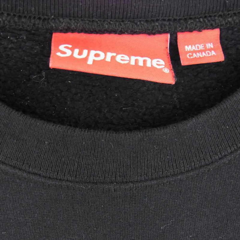 Supreme シュプリーム 20SS Cutout Logo Crewneck カットアウト ボックス ロゴ クルーネック スウェット ブラック系  L【中古】