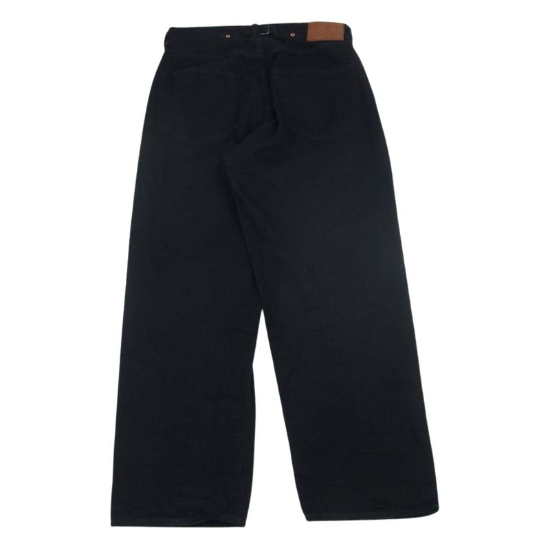 ゴールド WS0129 RECYCLED WASTE SUVIN COTTON YARN 11oz. DENIM 5POCKET PANTS  スビンコットンヤーン 11オンス ワイド デニムパンツ ブラック系 M【中古】