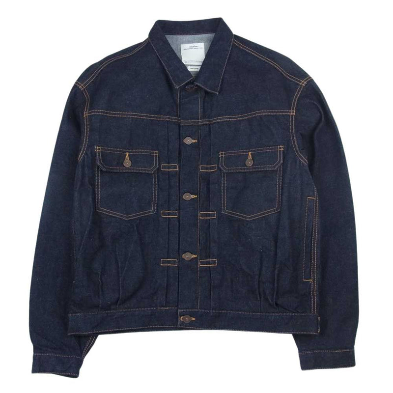 VISVIM ビズビム 0122105006002 22SS SS 101XX JKT UNWASHED アンウォッシュド デニム ジャケット  インディゴブルー系 2【中古】