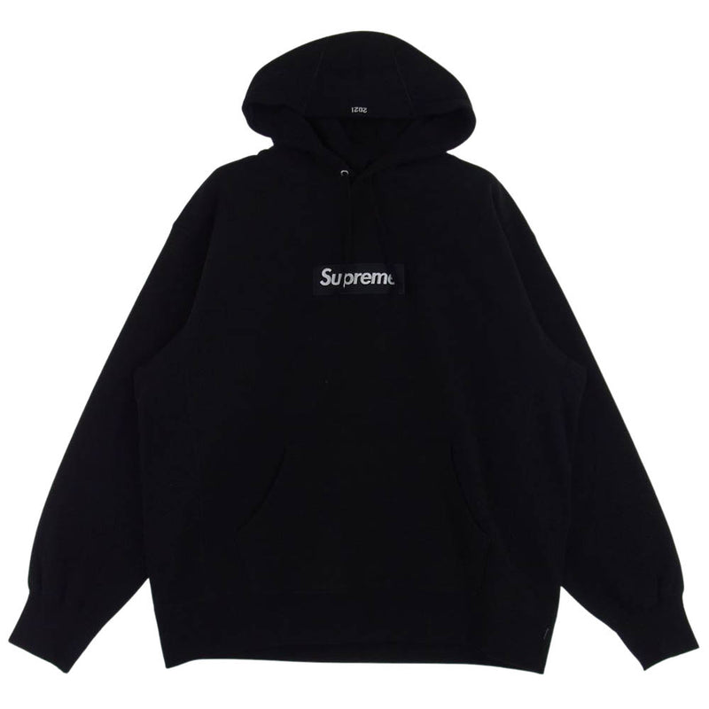 Supreme シュプリーム 21AW Box Logo Hooded Sweatshirt ボックスロゴ フーデッド スウェット プルオーバ―  パーカー ブラック系 L【美品】【中古】