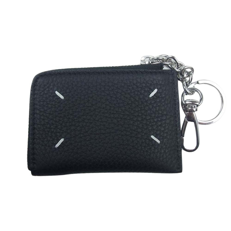 MAISON MARGIELA メゾンマルジェラ SA1UI0012 P4746 ZIP AROUND KEYRING ジップ アラウンド ウォレット  財布 キーリング ブラック系【新古品】【未使用】【中古】