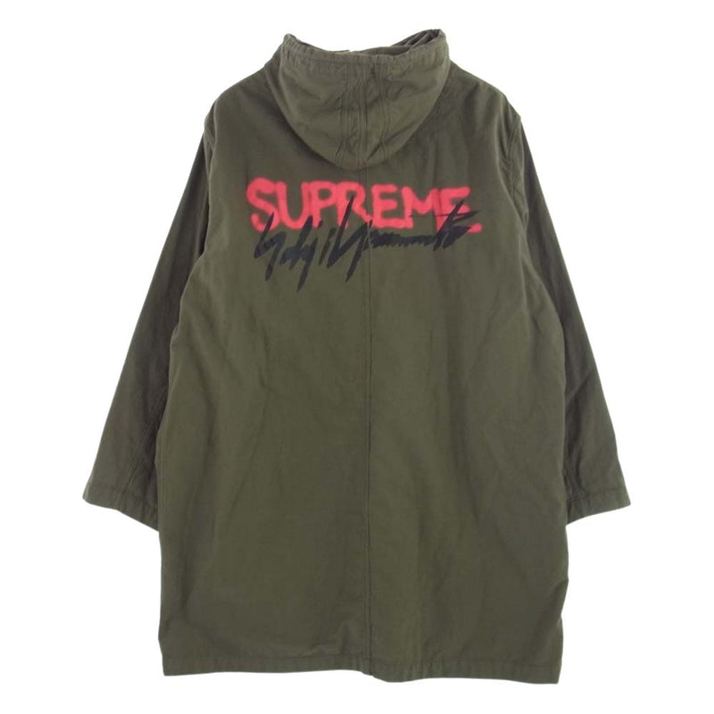 即完売品】supreme×ヨウジヤマモト 背面ブランドロゴモッズコートLサイズ-