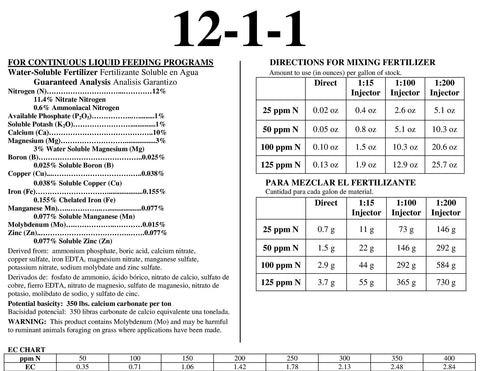 Orchid Nerd ™ K-Lite fertilizer formula (12-1-1-10Ca-3Mg) 8