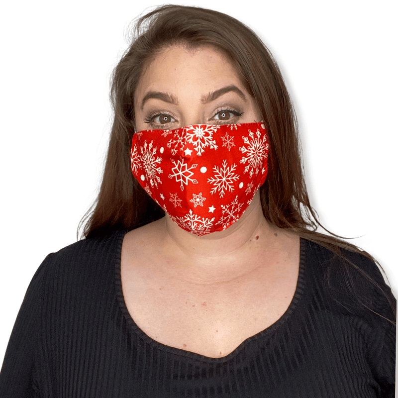 puzzel gloeilamp oor Snowflake mask - Red – Epic Apparel Store