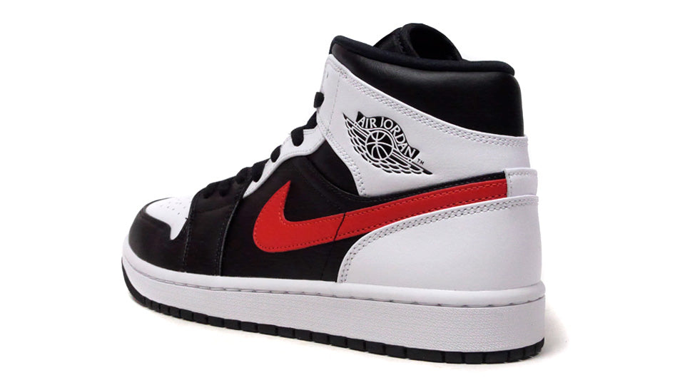 air jordan 1 mid black white and red