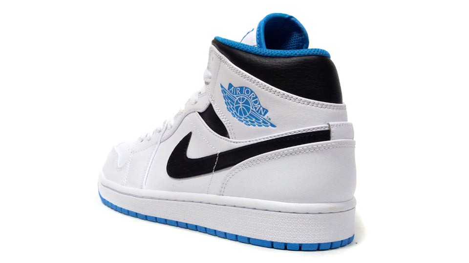 blue black and white air jordan 1