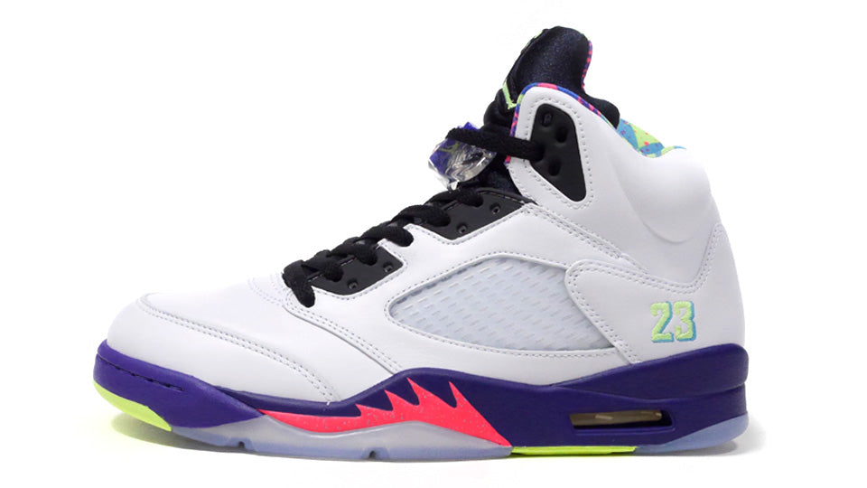 jordan 5 white ghost green purple