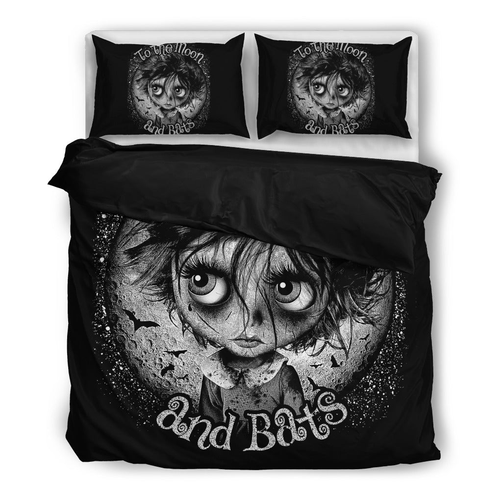 Moon And Bats Bedding Set Brutalitees