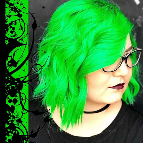 Fluorescent Green Hair Colour