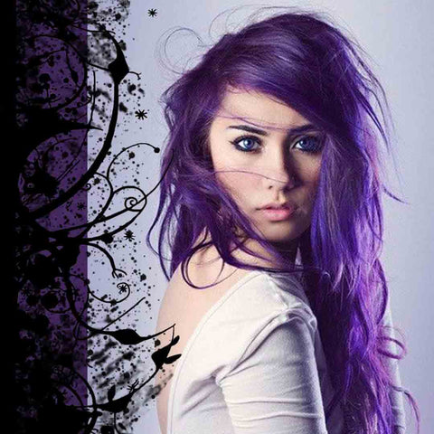 Plum Purple Hair Colour