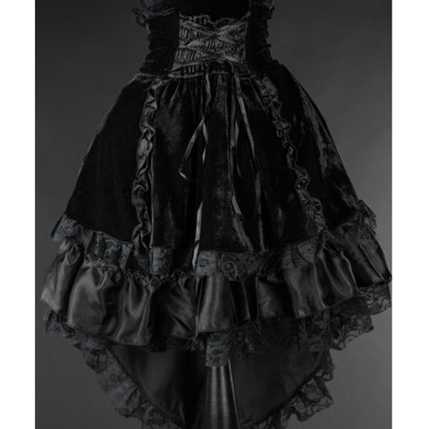 Elegant Black Velvet Skirt