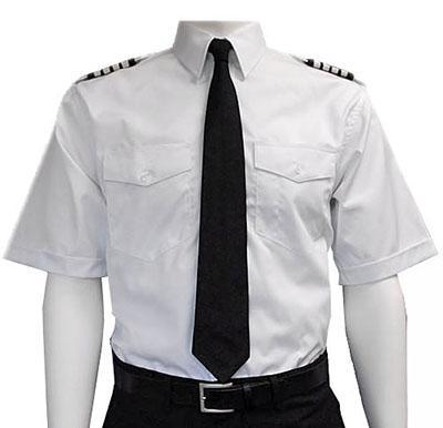 White Short Sleeve Van Heusen Mens Pilot Shirt