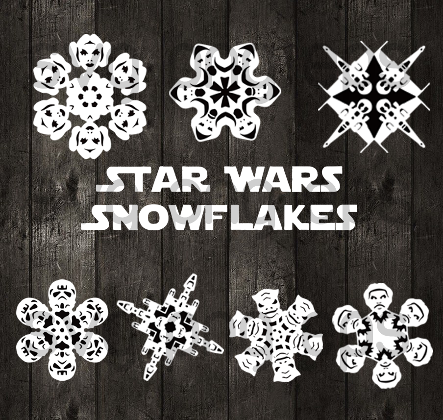 Download Star War Snowflake Svg Snowflake Cut Files Digital Download Svg Star Beetanosvg Scalable Vector Graphics SVG, PNG, EPS, DXF File