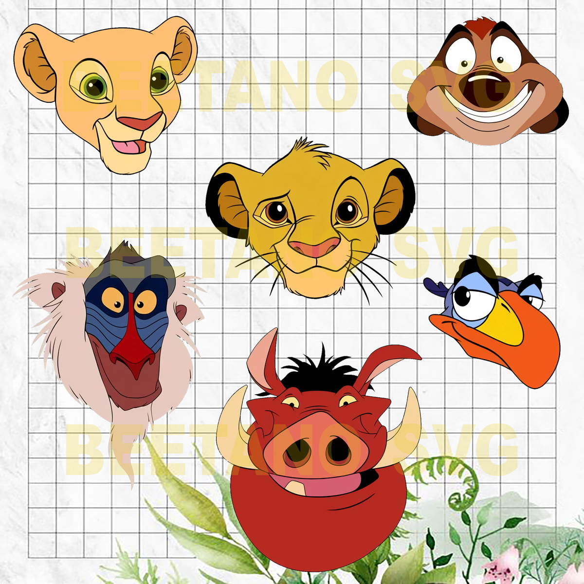 Lion King character face High Quality SVG Cut Files best For unique