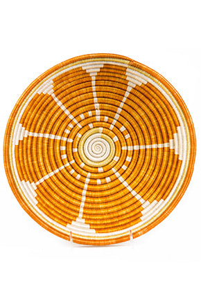 all across africa sunburst orange plateau basket