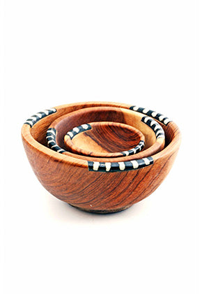 swahili modern wooden bowl set