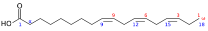 structure of alpha-linolenic acid, an omega-3 fatty acid