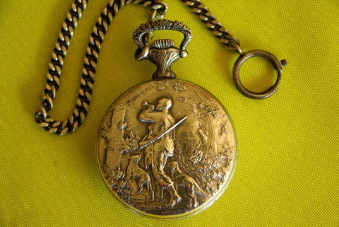 Full-hunter-pocket-watch-vintage-bronze